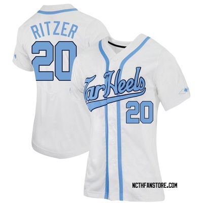 Men's Nike White North Carolina Tar Heels Replica Full-Button Baseball Jersey